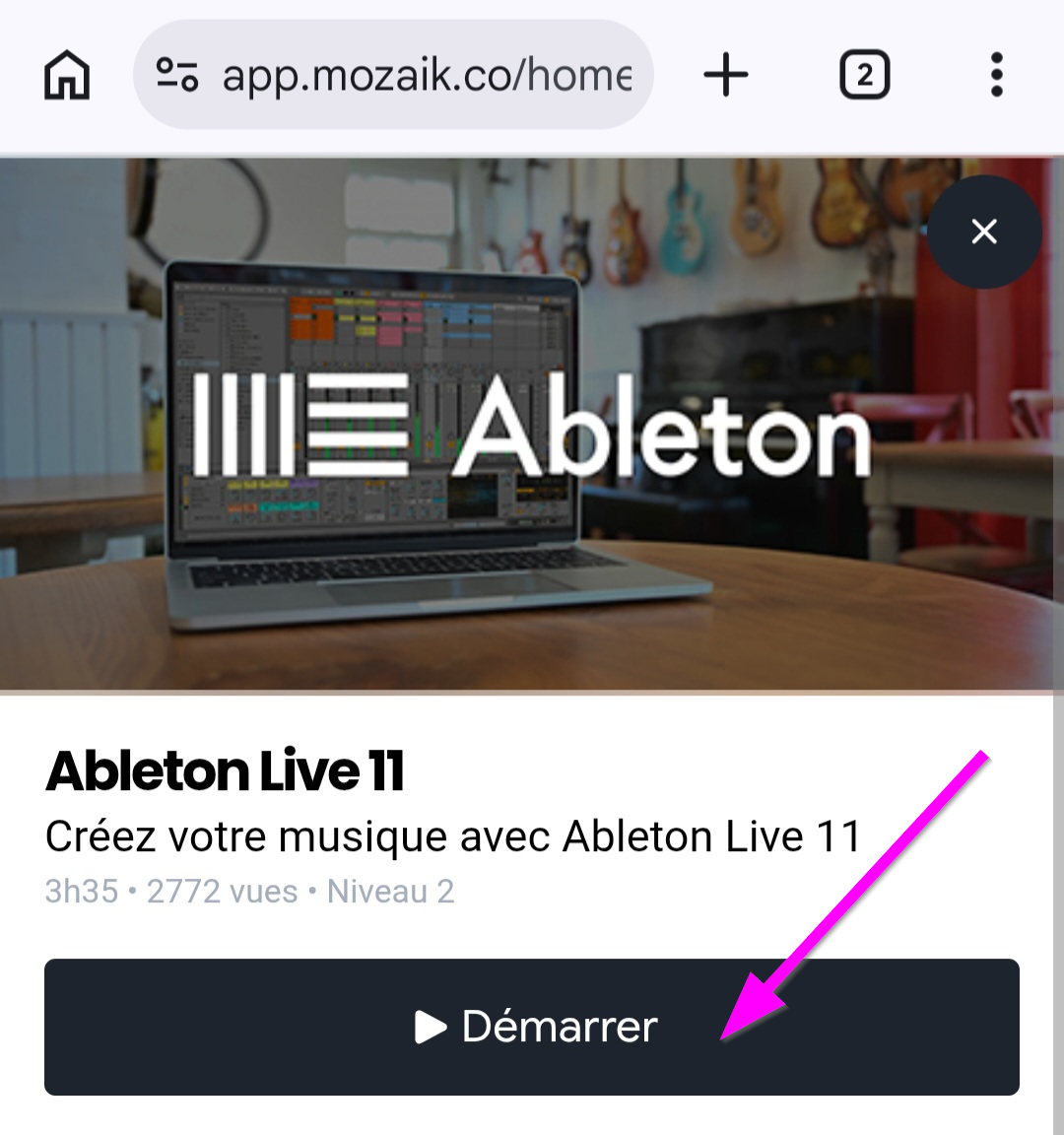 Cours Demarrer2